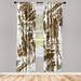 East Urban Home Microfiber Floral Semi-Sheer Rod Pocket Curtain Panels Microfiber in Brown | 84 H in | Wayfair F3E30F5B3210444DA2047B25595C0BB5