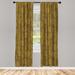 East Urban Home Microfiber Floral Semi-Sheer Rod Pocket Curtain Panels Microfiber in Brown | 63 H in | Wayfair 2B21376539EE4BA1B8EE53F3F799D6AB