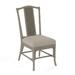 Braxton Culler Drury Lane Slat Back Side Dining Chair Upholstered/Wicker/Rattan in Gray/White/Brown | 39 H x 19 W x 25 D in | Wayfair