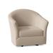 Barrel Chair - Braxton Culler Weston 34" Wide Swivel Barrel Chair Cotton/Fabric in Brown | 32 H x 34 W x 34 D in | Wayfair 635-005/0884-93