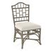 Braxton Culler Chippendale Side Dining Chair Upholstered/Wicker/Rattan in Gray/Blue | 40 H x 22 W x 25 D in | Wayfair 970-028/0519-54/STONEHEARTH