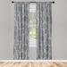 East Urban Home Microfiber Floral Semi-Sheer Rod Pocket Curtain Panels Microfiber in Gray/White | 63 H in | Wayfair