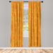 East Urban Home Microfiber Floral Semi-Sheer Rod Pocket Curtain Panels Microfiber in Yellow | 63 H in | Wayfair 17590CB69CD14CCE8803E4A4D069107A