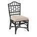 Braxton Culler Chippendale Side Dining Chair Upholstered/Wicker/Rattan in Gray/Black | 40 H x 22 W x 25 D in | Wayfair 970-028/0805-91/ANTBLACK