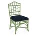 Braxton Culler Chippendale Side Dining Chair Upholstered/Wicker/Rattan in Green/Blue/Black | 40 H x 22 W x 25 D in | Wayfair 970-028/0805-61/CELERY