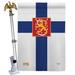 Breeze Decor 2-Sided Polyester 40 x 28 in. Flag Set in Blue/White | 40 H x 28 W in | Wayfair BD-CY-HS-108103-IP-BO-02-D-US13-BD