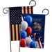 Ornament Collection July Fun 2-Sided Polyester 13 x 18.5 in. Garden Flag in Blue/Red/White | 18.5 H x 13 W in | Wayfair