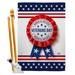 Ornament Collection 2-Sided Polyester 40" H x 28" W Flag Set in Blue/White | 40 H x 28 W in | Wayfair OC-MI-HS-192329-IP-BO-D-US20-OC