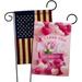 Ornament Collection Decor 2-Sided Polyester 18.5 x 13 in. Garden Flag in Blue/Pink/Yellow | 18.5 H x 13 W in | Wayfair