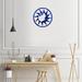 Dakota Fields Sun Circle Wall Décor Metal in Blue | 17 H x 17 W x 0.25 D in | Wayfair 2ED3B9E9FD1942AA8E8DF4B2E9510220