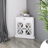 Andover Mills™ Janicki 2 - Door Corner Accent Cabinet Wood in White | 31.38 H x 31.5 W x 15.5 D in | Wayfair 2C84E62E803C42F7A2790CF2878E72A1