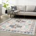 Black/Blue 108 x 0.31 in Area Rug - Bungalow Rose Cobien Oriental White/Turquoise/Black Area Rug Polypropylene | 108 W x 0.31 D in | Wayfair