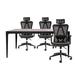 Inbox Zero Conference Meeting Table w/ Office Chairs For 6 Persons (Light Elm) Wood/Metal in Black/Brown | 29.5 H x 70.9 W x 35.4 D in | Wayfair