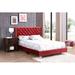 Willa Arlo™ Interiors Fabiola Tufted Low Profile Standard Bed Upholstered/Velvet | 50 H x 60 W x 80 D in | Wayfair AB5FDB282F854271811290E2FC507612