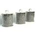 Rosdorf Park Ambrose Exquisite Three Glass Canister Set In Gift Box Glass in Gray | 6 H x 4 W x 12 D in | Wayfair 7A32812EA0904652A5AD0BA0642FF0DB