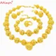 Adixyn-Ensemble de bijoux en or 24 carats perles africaines collier bracelet bague boucles