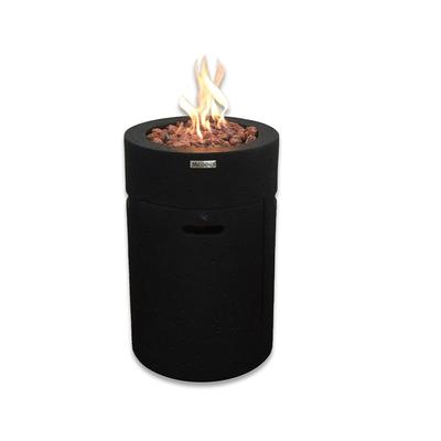 Modeno Lava Tube 18" Outdoor Firepit Table Concrete Patio Heater