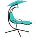 Patio Hanging Hammock Chaise Lounge Chair with Canopy Cushion for Outdoors - 47'' x 70'' x 82'' (L x W x H)