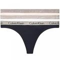 Calvin Klein Radiant 3-Pack Thong, White/Shoreline/Nymphs Thigh XS White/Shoreline/Nymphs Thigh