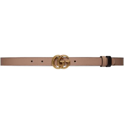 Gucci Cintura sottile reversibile gg marmont