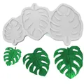 3TANMonstera-Moule en silicone pour décoration de gâteau feuilles chocolat bonbons har ant