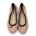 J. Crew Shoes | J. Crew Evie Blush Leather Bow Detail Ballet Flats | Color: Red | Size: 9.5