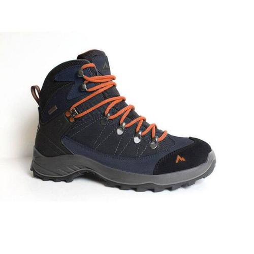 McKINLEY Herren Trekkingstiefel Explorer Mid AQX II, Größe 46 in Dunkelblau/Schwarz/Orange