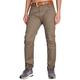 ITALYMORN Mens Casual Chino Relaxed Fit Tape Flat Front Casual Trousers Khaki (Timber Khaki, 40)