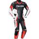 Ixon Vortex Junior Combinaison en cuir de moto one piece kids, noir-blanc-rouge, taille 12 ans pour Des gamins