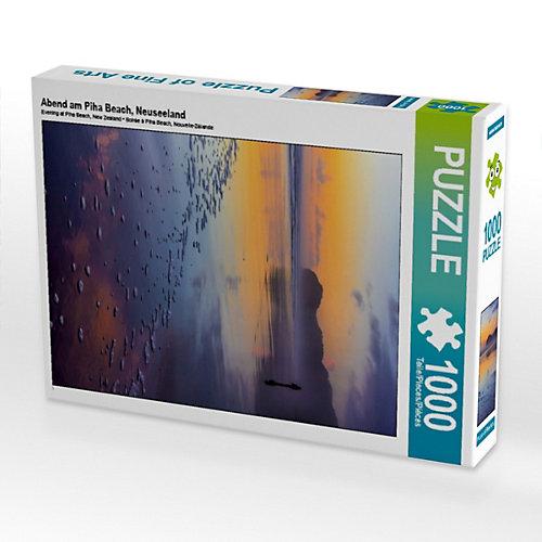 Puzzle Abend am Piha Beach, Neuseeland Foto-Puzzle Bild von Lidschlag Puzzle