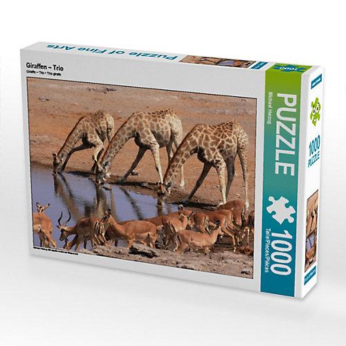 Puzzle CALVENDO Puzzle Giraffen – Trio - 1000 Teile Foto-Puzzle glückliche Stunden Kinder