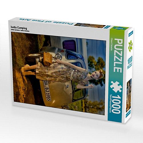 Puzzle CALVENDO Puzzle Isetta Camping - 1000 Teile Foto-Puzzle glückliche Stunden Kinder