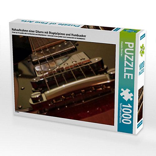 Puzzle CALVENDO Puzzle Nahaufnahme einer Gitarre mit Stoptailpiece und Humbucker - 1000 Teile Foto-Puzzle glückliche Stunden Kinder