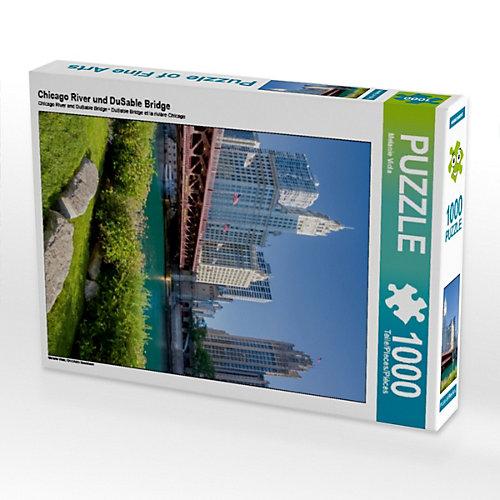 Puzzle CALVENDO Puzzle Chicago River und DuSable Bridge - 1000 Teile Foto-Puzzle glückliche Stunden Kinder