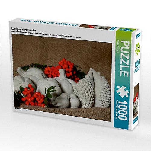 Puzzle CALVENDO Puzzle Lustiges Herbstmotiv - 1000 Teile Foto-Puzzle glückliche Stunden Kinder