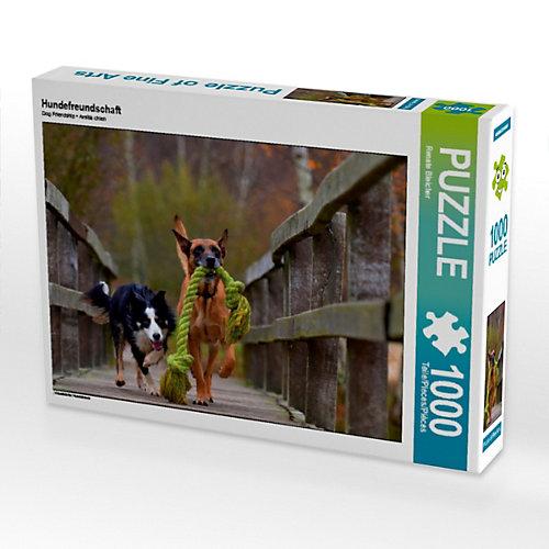 Puzzle CALVENDO Puzzle Hundefreundschaft - 1000 Teile Foto-Puzzle glückliche Stunden Kinder