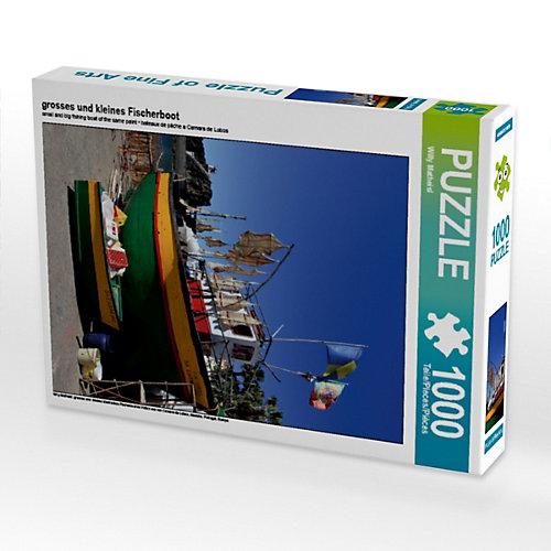 Puzzle CALVENDO Puzzle grosses und kleines Fischerboot - 1000 Teile Foto-Puzzle glückliche Stunden Kinder