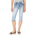 Timezone Damen Slim DashniTZ 3/4 Jeans-Shorts, Aqua Blue wash, 27