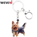Wveni – porte-clés en acrylique chien Yorkshire Terrier pour femmes et filles porte-clé de