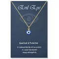 Evil Eye Jobecklace Blue Eyes Pendentif Amulette Collier pour Femme Ojo Turco Protection Kabbale