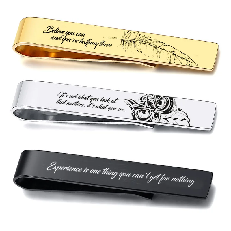 Pince à cravate personnalisée pour hommes garçons, pince à fermoir pour cravate de mariage, barre de cravates pour hommes, épingle à cravate avec mots personnalisés, accessoires pour hommes