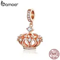 BAMOER – pendentif couronne de princesse en argent Sterling 925 couleur or Rose breloques adaptées