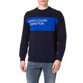 United Colors of Benetton (Z6ERJ) Men's Maglia G/C M/L 3J68J18G3 Hooded Sweatshirts, Blu 016, XL