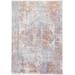 Tirza Luxury Distressed Medallion Rug, Golden Pink/Blue, 10ft x 14ft Area Rug - Weave & Wander 857R3586DAW000H00