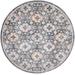 Dunlap Contemporary Suzani Rug, Indigo/Gold/Pink, 5ft - 6in x 5ft - 6in Round - Weave & Wander KYRR3858GRYYELN55