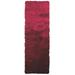 Freya Plush Shag Rug with Metallic Sheen, Cranberry Red, 2ft-6in x 6ft, Runner - Weave & Wander 494R4550CBY000I26