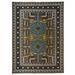 Hurst Vinatge Style Kilim Rug, Dark Gray/Capri Blue, 10ft x 13ft-2in Area Rug - Weave & Wander FSTR3754GRYBLUH13