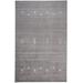 Yurie Contemporary Gabbeh Rug, Opal Gray/Ivory, 5ft - 6in x 8ft - 6in Area Rug - Weave & Wander 983R6579GRY000E50