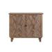 Crestview Collection 2-Door Wood Chippendale Fretwork Cabinet in Brown - Crestview Collection CVFVR8135