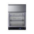 Commercial built-in undercounter glass door refrigerator with top drawer - Summit Appliance SCR615TD
